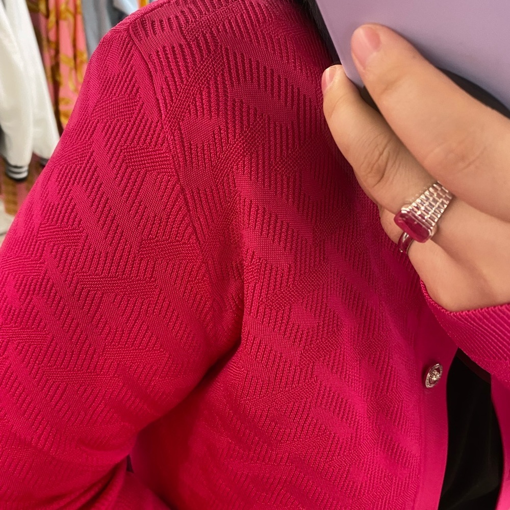 Versace pink cardigan with silver Medusa button(limited edition) - Picture 5 of 5